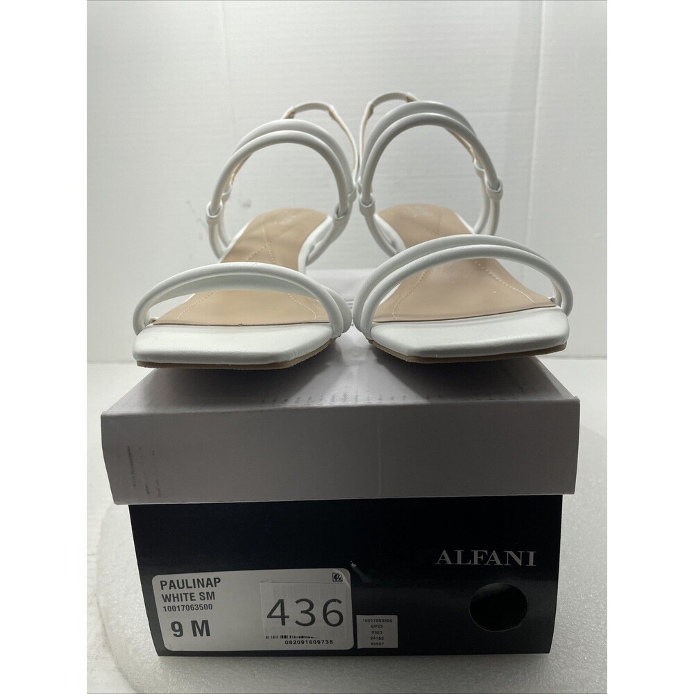 Alfani Women's Paulina Slingback Sandals, White, Women Size 9 Item#436